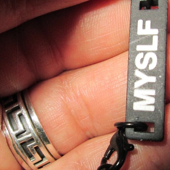 Yves Saint Laurent Myslf Corded bracelet Unisex Black most recent campaign - Picture 2 of 3